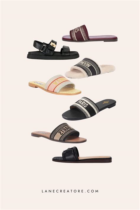 Look For Less: 10+ Christian Dior Inspired Slides 